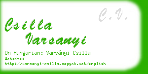 csilla varsanyi business card